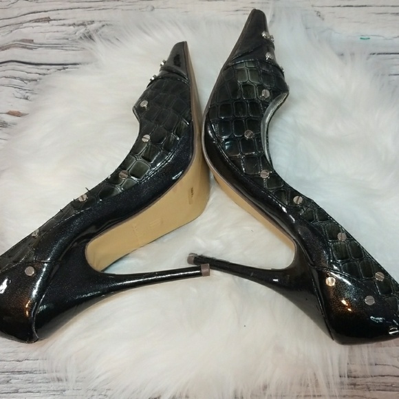 Michael Antonio studded pointed toe black heels size 7 - Picture 7 of 8
